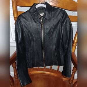 Vintage Brown Leather Coat